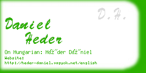 daniel heder business card